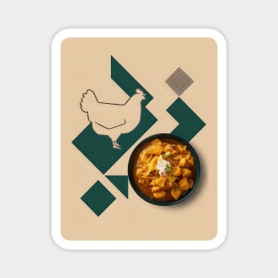 Butter chicken minimalist art Magnet