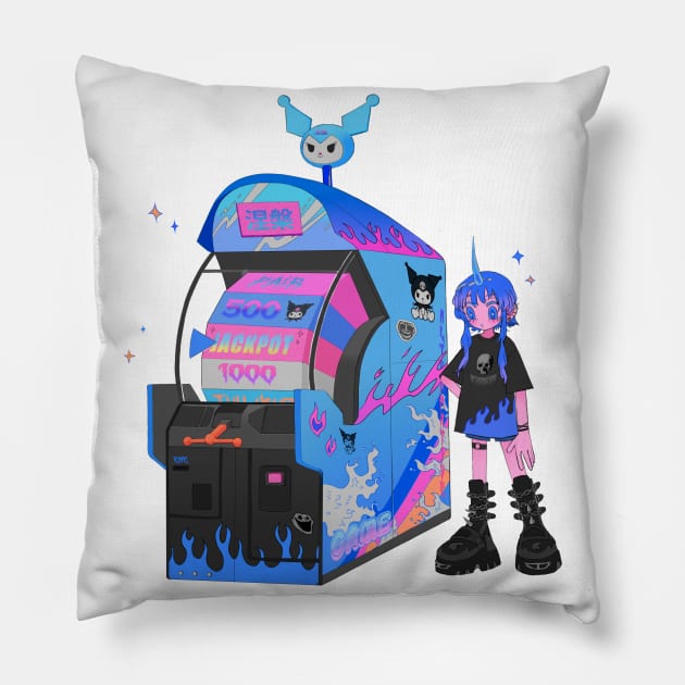 Arcade wheel (transparent) Pillow by Rk7777