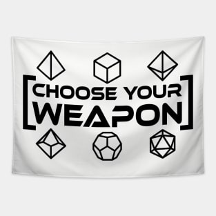 Choose Your Weapon RPG Dice Tapestry
