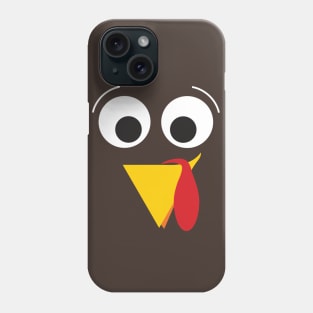 Funny Thanksgiving Turkey Face Phone Case