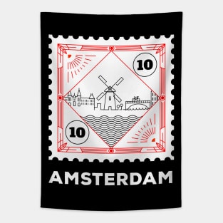 Amsterdam Stamp Design Tapestry