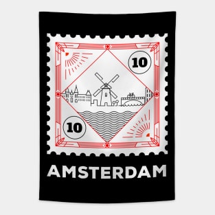 Amsterdam Stamp Design Tapestry