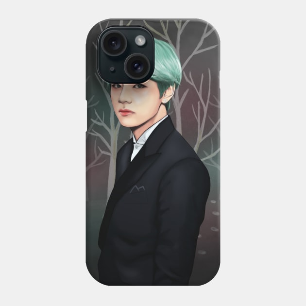 green hair kim taehyung Phone Case by moritajung