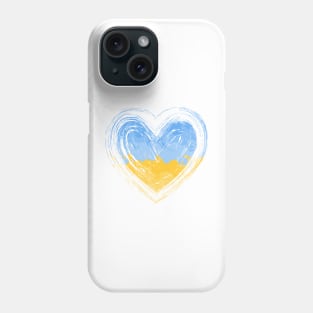 Heart in the colors of the Ukrainian flag Phone Case