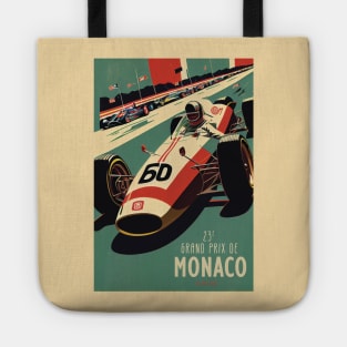 1965 Monaco Grand Prix Racing Travel Poster Tote