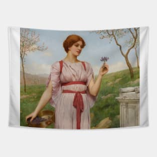 The Posy by John William Godward Tapestry