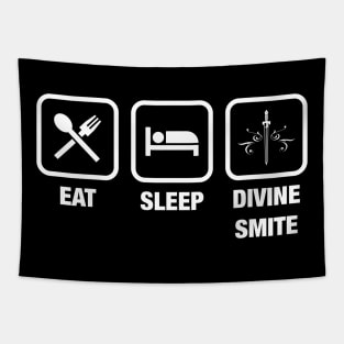 Eat Sleep Divine Smite Paladin TRPG Tabletop RPG Gaming Addict Tapestry
