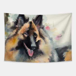 Belgian Tervuren Watercolor - Dog Lover Gifts Tapestry