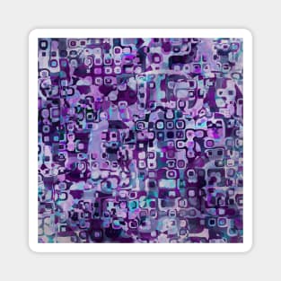 Floral Tiles, Grunge Fractal Magnet