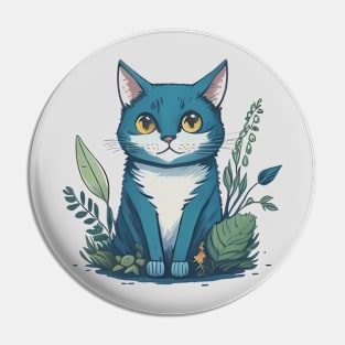 A cat lurking in the grass Pin