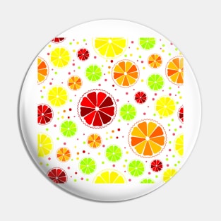 Bright Citrus Pattern Pin