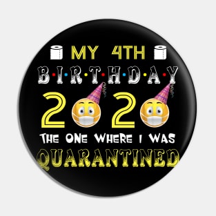 my 4th Birthday 2020 The One Where I Was Quarantined Funny Toilet Paper Pin