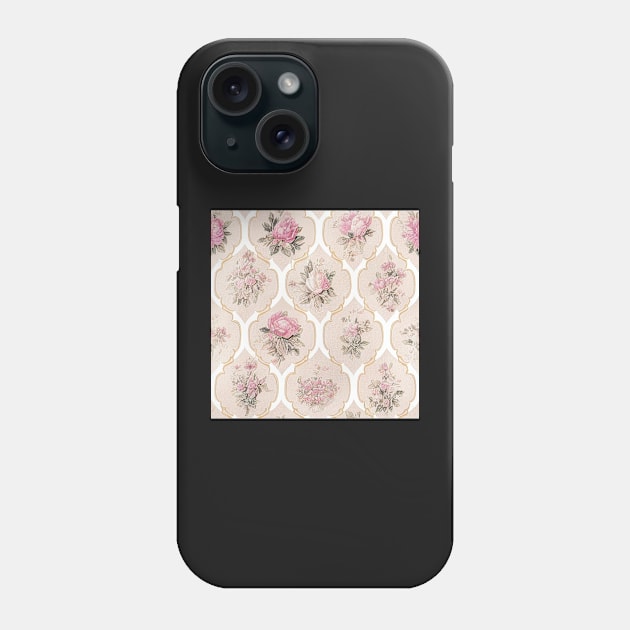 Pink Floral Pattern Phone Case by VintageFlorals