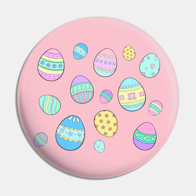 Pastel Easter Egg Pattern Pin by Lady Lilac