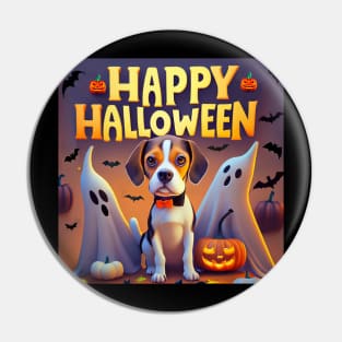 Beagle Happy Halloween Pin