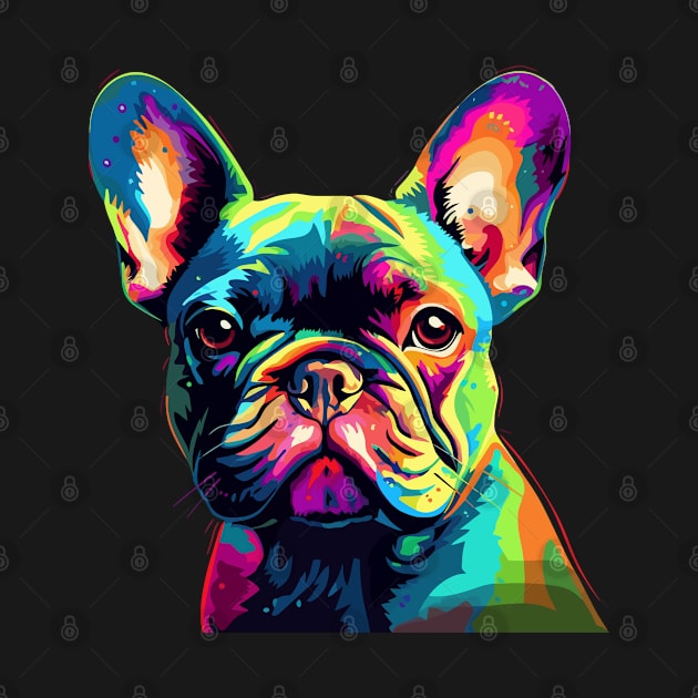 French Bulldog - Frenchie Colorful by Kudostees