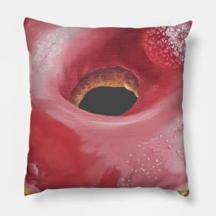 Cherry Donut Painting (no background) Pillow