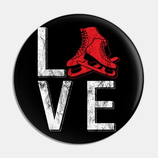 Ice skating love Pin