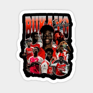 Bukayo Saka Retro Bootleg Magnet