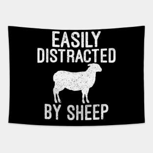 easily distracted by sheep T-shirt Tapestry