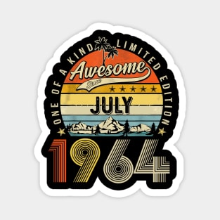 Awesome Since July 1964 Vintage 59th Birthday Magnet