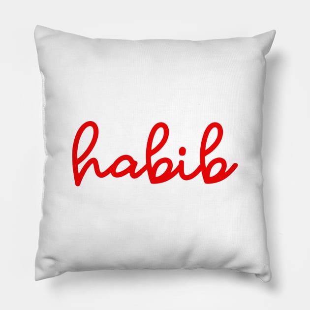 habib - supreme red Pillow by habibitravels