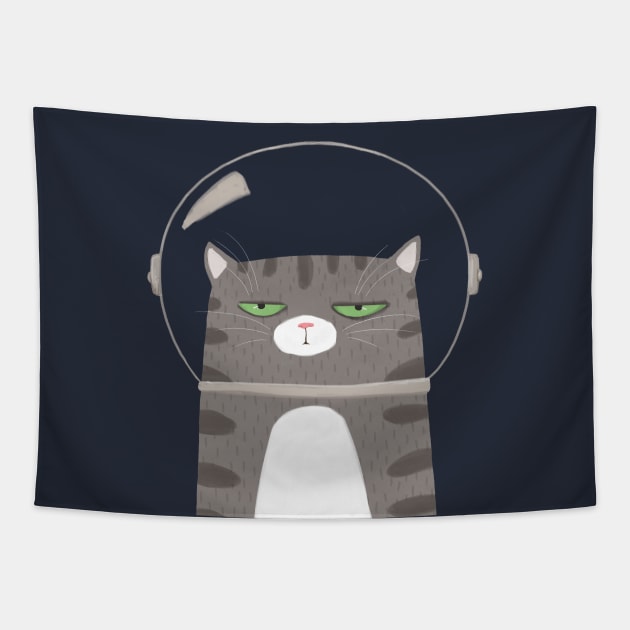 Space Cat Tapestry by agrapedesign