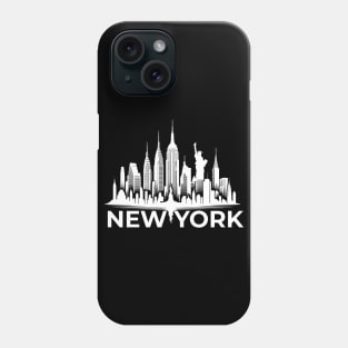 Silhouette of New York Skyline Phone Case
