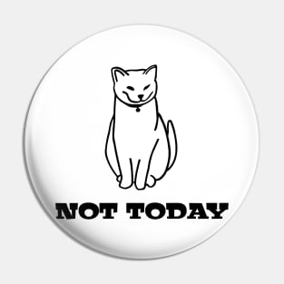 Not Today Cat Pin