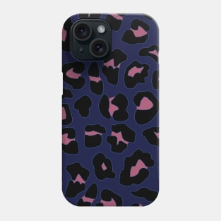 Pink and Blue Leopard Print Pattern Phone Case