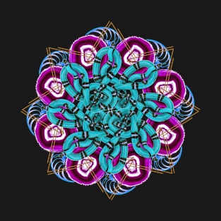 turquoise snakes mandala T-Shirt