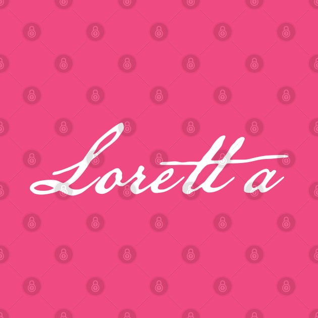 Loretta Typography White Script by ellenhenryart