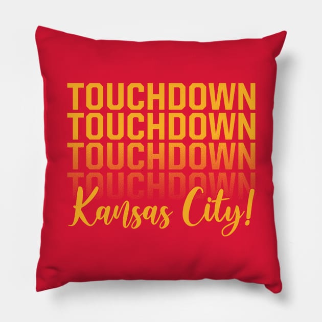 Touchdown Kansas City! Pillow by bellamuert3