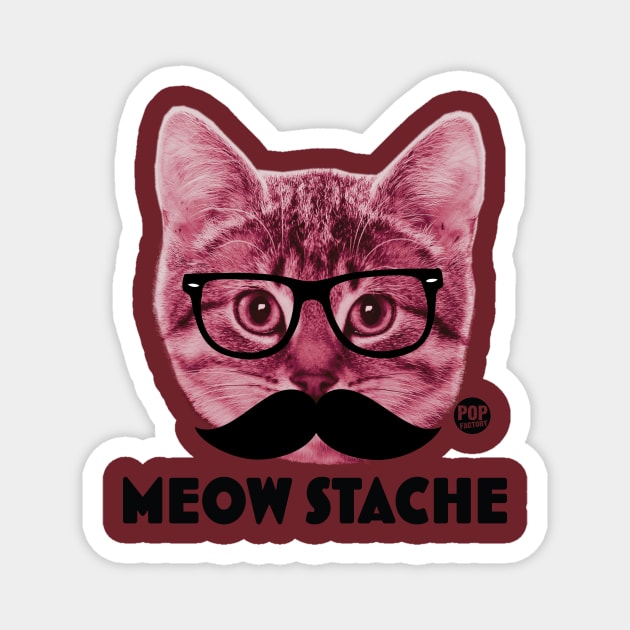 MEOW STACHE Magnet by toddgoldmanart