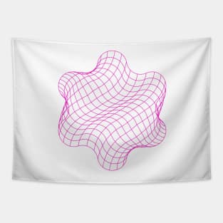 pink star grid Tapestry