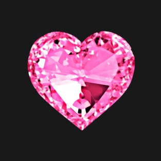 Pink Heart Shaped Diamond T-Shirt