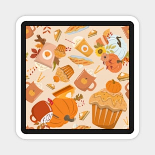 Pumpkin Pie Spice Latte Magnet