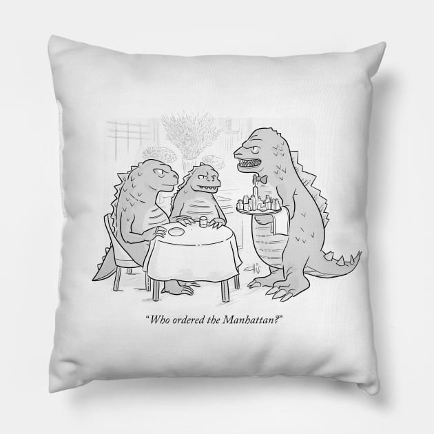 Hungry Monsters Pillow by ellisjrosen