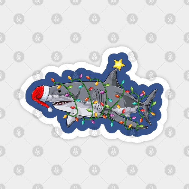 Christmas Shark Magnet by HolidayBug