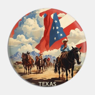 Texas United States of America Tourism Vintage Poster Pin