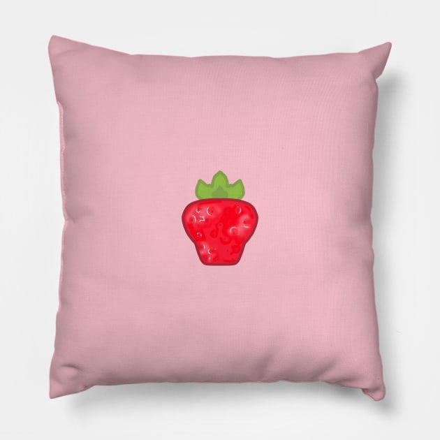 Cute Strawberry Pillow by azura-lubov