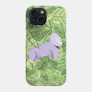 Gorilla in Leaves Phone Case