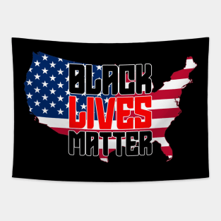 Black Lives Matter, USA Flag, United States, I Can't Breathe Tapestry