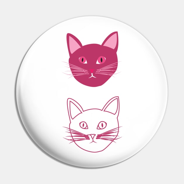 MeshMinds Astrocat Face Pin by Meshminds