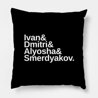 Fyodor Dostoevsky The Brothers Karamazov & List in White Pillow