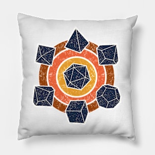 Retro 80s Distressed RPG Dice Pillow