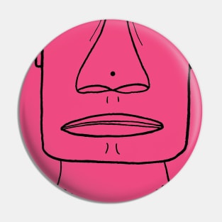 Thoughtful face Pin