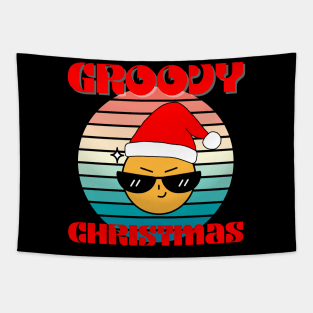 Christmas - Groovy Christmas, family christmas, family christmas t shirt, family pjama t shirt Tapestry