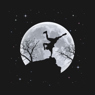 Moon Break Dancing , Breaking Bboy Hip Hop T-Shirt