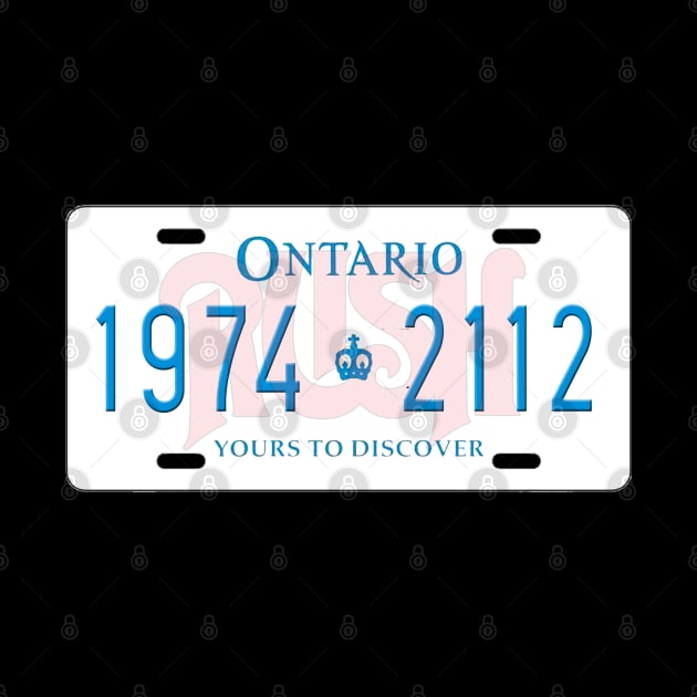 Rush - 1974 thru 2112 License Plate by RetroZest